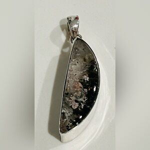 PA Sterling Silver 925 Handcrafted 1/2 Moon Pendant